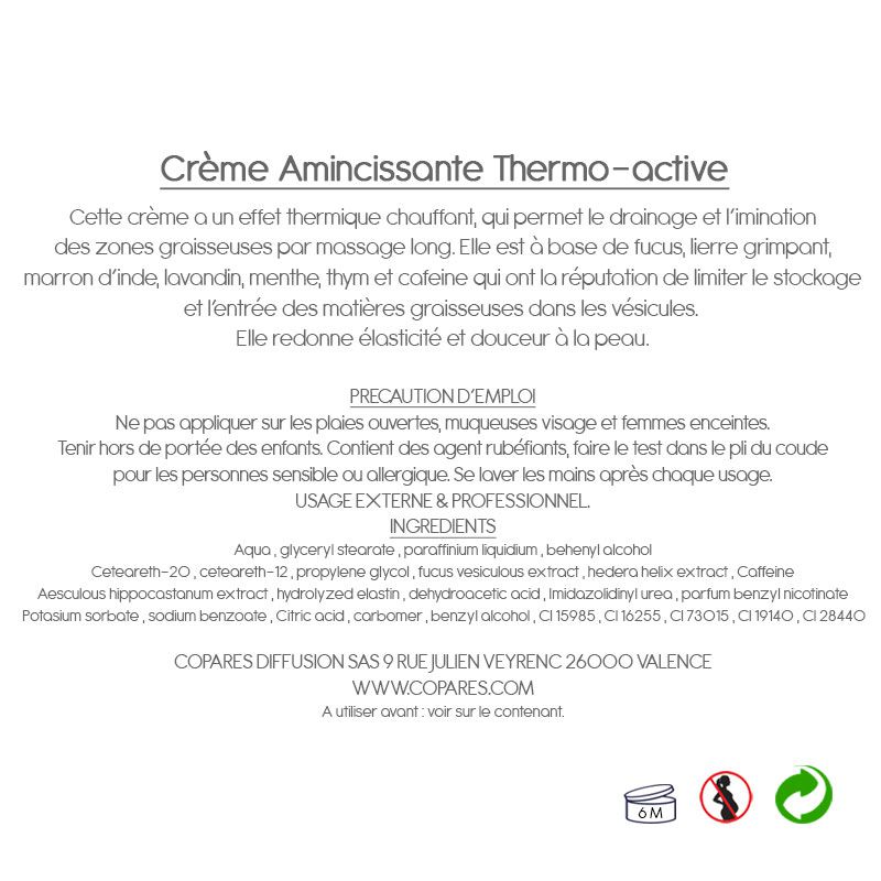 Creme amincissante thermo active 1lt